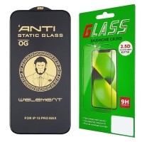 Захисне скло Apple iPhone 15 Pro Max, чорне, ТОП, 0.3 мм, 5D, сумісне з чохлом | Закаленное защитное стекло