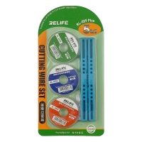 Набор для разделения дисплейных комплектов Relife RL-059 Plus (2 ручки-держателя, 3 проволоки (струны) RL-059 D/ E/ F 100м 0,03 мм/ 0,05 мм/ 0,08 мм)