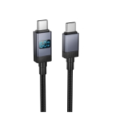 Кабель Hoco X118 Type-C to Type-C PD 60W с дисплеем black