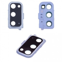 Стекло камеры Samsung SM-G980 Galaxy S20, голубое, синее, Cloud Blue, с рамкой, Original (PRC)