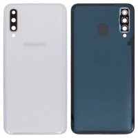 Задня кришка Samsung SM-A505 Galaxy A50, біла, із склом камери, Original (PRC) | корпус, задняя панель аккумулятора, АКБ, батареи