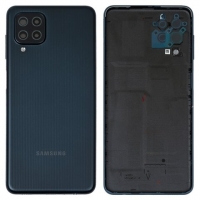 Задня кришка Samsung SM-M225 Galaxy M22, чорна, із склом камери, Original (PRC) | корпус, задняя панель аккумулятора, АКБ, батареи
