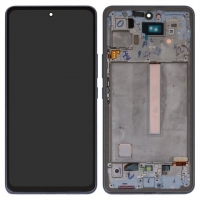 Дисплей Samsung SM-A536 Galaxy A53 5G, синій | з тачскріном | в передній панелі | High Copy, OLED, со стандартным ободком, на версії Android 14 і вище працювати не буде! | дисплейный модуль, экран