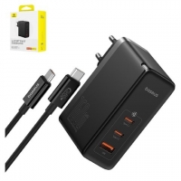 ������� �������� ���������� Baseus, GaN, 5 ProPower Delivery (160 ��), ������, c ������� USB ���-C � USB ���-C, 3 �����, #P10110825113-00
