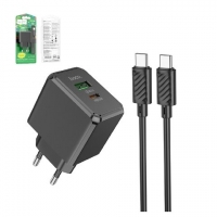 ������� �������� ���������� Hoco CS14A, 20 ��, Power Delivery (PD), ������, c ������� USB ���-C � USB ���-C, 2 �����, #6942007603911