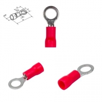Наконечник RV1.25-5, 0,5-1,5 мм?, 5 мм, кольцевый, изолированный, красный, 10 шт.