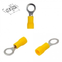 Наконечник RV1.25-5, 0,5-1,5 мм?, 5 мм, кольцевый, изолированный, желтый, 10 шт.