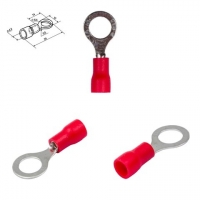 Наконечник RV1.25-6, 0,5-1,5 мм?, 6 мм, кольцевый, изолированный, красный, 10 шт.