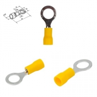 Наконечник RV1.25-6, 0,5-1,5 мм?, 6 мм, кольцевый, изолированный, желтый, 10 шт.