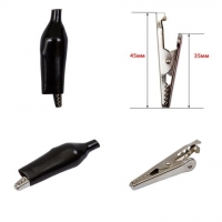 Зажим крокодил, 45 мм, чорний